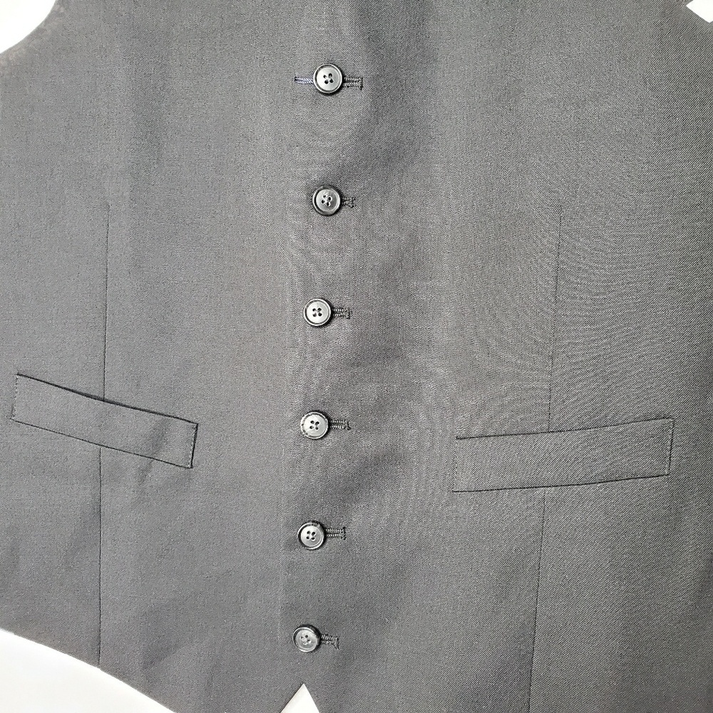 NEW Stafford Wool Travel Classic Black Suit Vest - Picture 2 of 5